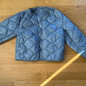 Mango Quilted Jacket - Gray